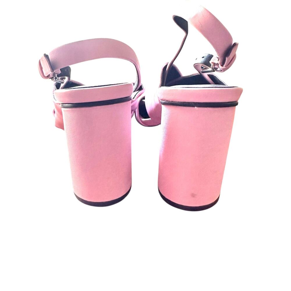 NWOT REBECCA MINKOFF Agata Leather Knot Slingback Sandals Pink Sz 9 - Picture 4 of 6